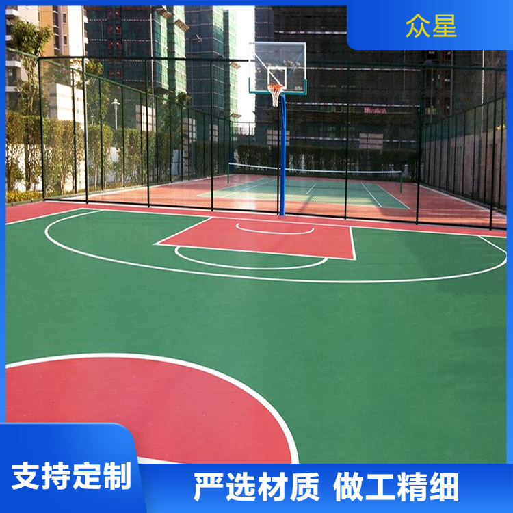 三亚市学校塑胶跑道篮球场硅PU - 方案