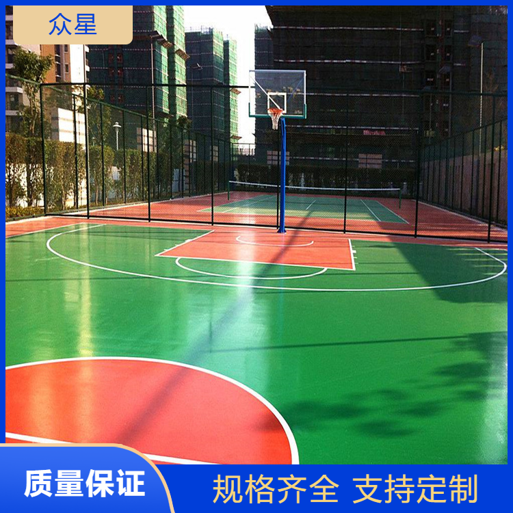 三亚市塑胶篮球场篮球场硅PU - 价格
